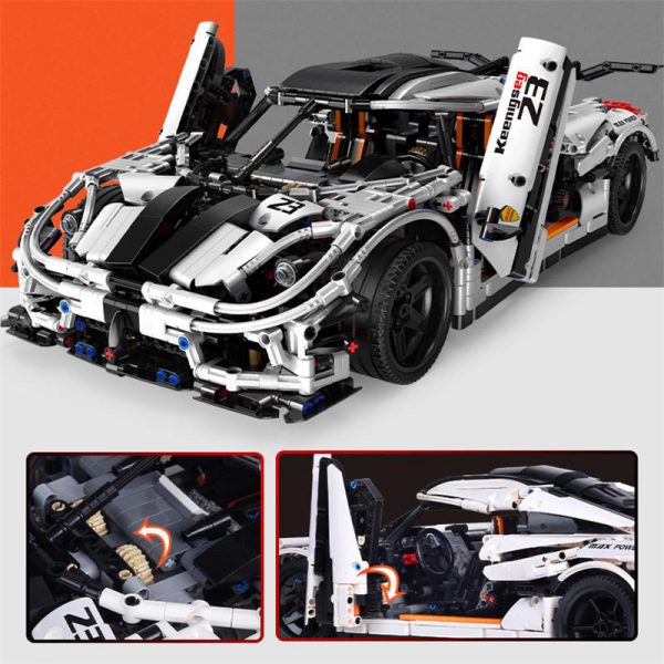 13120 Technic series White Speed Race Car Model Kit Building Blocks Bricks Classic Toys Boy s 1 - MOULD KING