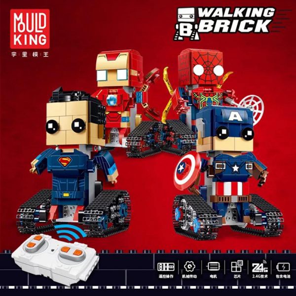 Yeshin 13038 13039 13040 13041 The Movable Robot Set Remote Control Robot Building Blocks Bricks New - MOULD KING