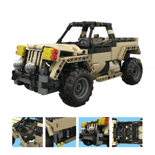 Mould King Technic Series 13013 495pcs Armored Union Military Pickup Truck Building Blocks brick kids toys 2 - MOULD KING