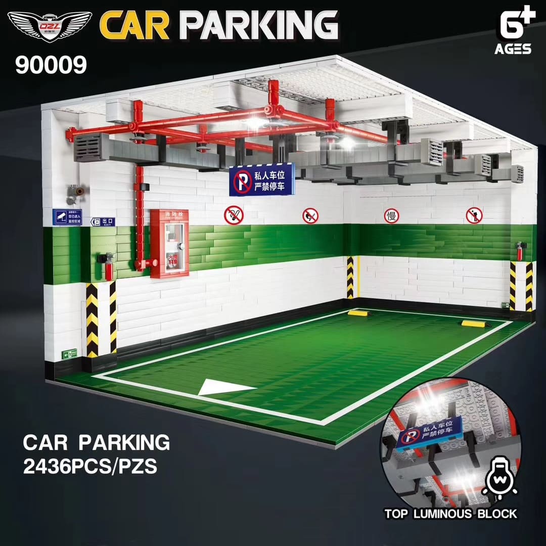 qizhile 90009 garage car parking 3871 - MOULD KING