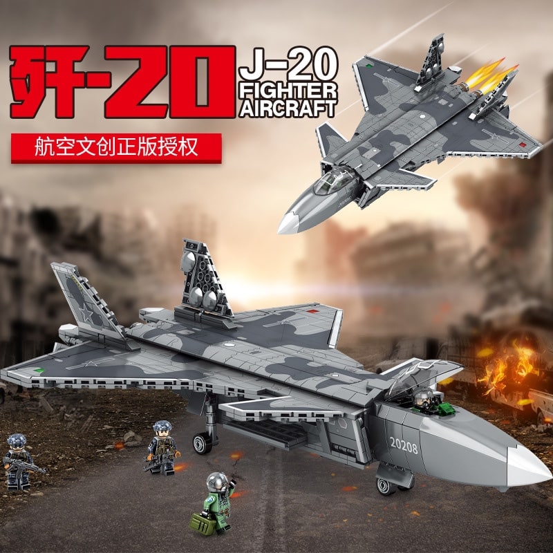 sembo 202128 j 20 fighter aircraft 7283 - MOULD KING