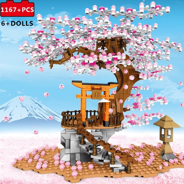 SEMBO SY 601075-601079 Japanese Cherry Blossom Season Street View 