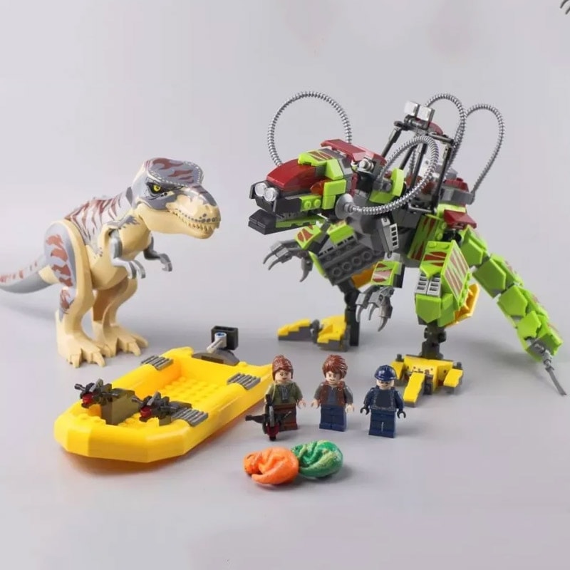 sy 1410 compatible with moc 75938 t rex vs dino mech battle jurassic world movie 2616 - MOULD KING