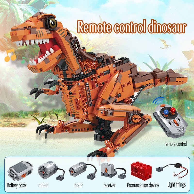 winner 7106 splicing rc dinosaur with lights and sound 6164 - MOULD KING