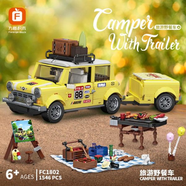 FORANGE FC1802 Camper with Tailer with 1546 pieces 1 - MOULD KING