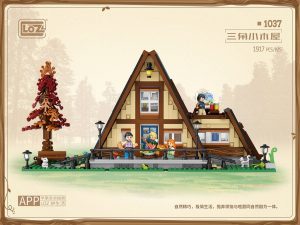 LOZ 1037 Tiny Cabin House with 1917 pieces