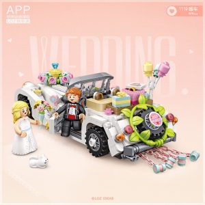 LOZ 1119 Romantic Wedding Car with 676 pieces