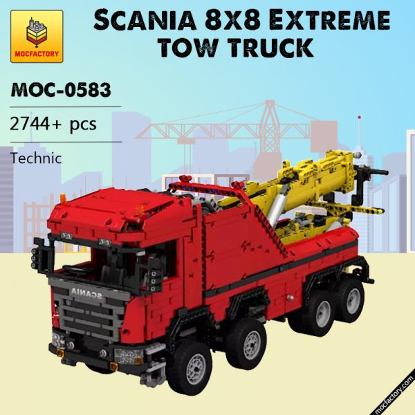 MOC 0583 Scania 8x8 Extreme Tow Truck Technic by JaapTechnic MOC FACTORY - MOULD KING