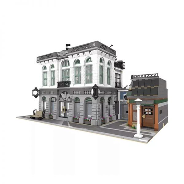 MOC 10811 Brick Bank with Coffee Shop Modular Buildings by dagupa MOC FACTORY 3 - MOULD KING
