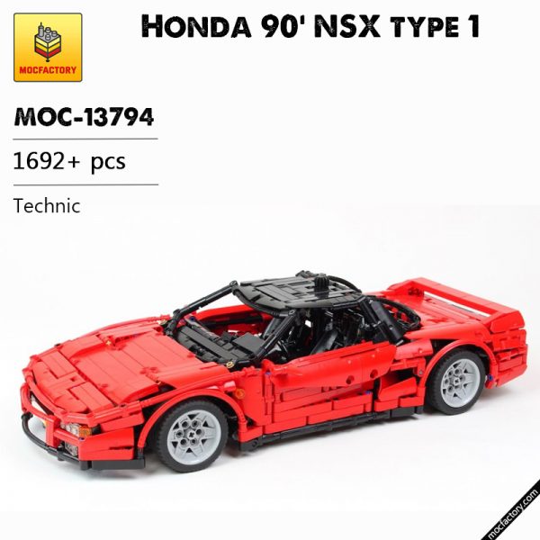 MOC 13794 Honda 90 NSX type 1 Technic by Nico71 MOC FACTORY - MOULD KING