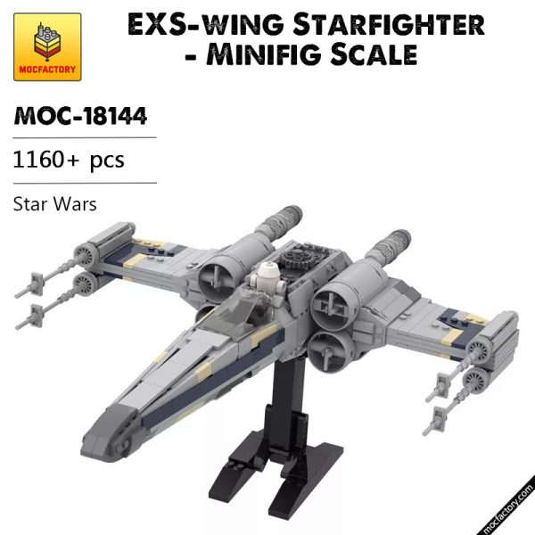 MOC 18144 EXS wing Starfighter Minifig Scale in Star Wars by brickvault MOC FACTORY - MOULD KING