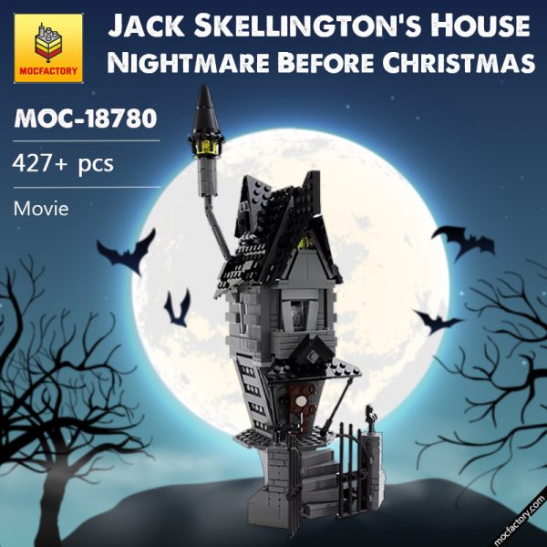 MOC 18780 Jack Skellingtons House Nightmare Before Christmas Movie by buildbetterbricks MOC FACTORY 3 - MOULD KING