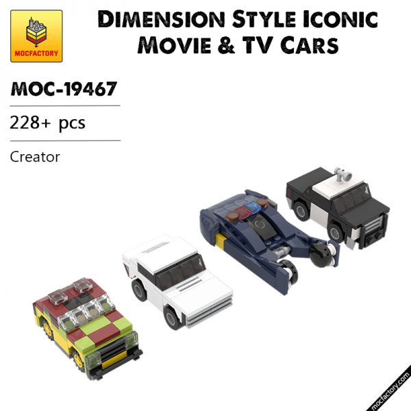 MOC 19467 Dimension Style Iconic Movie TV Cars Creator by MOMAtteo79 MOC FACTORY - MOULD KING