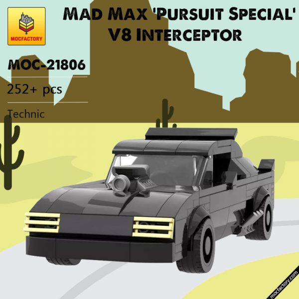 MOC 21806 Mad Max Pursuit Special V8 Interceptor Technic by mkibs MOC FACTORY - MOULD KING