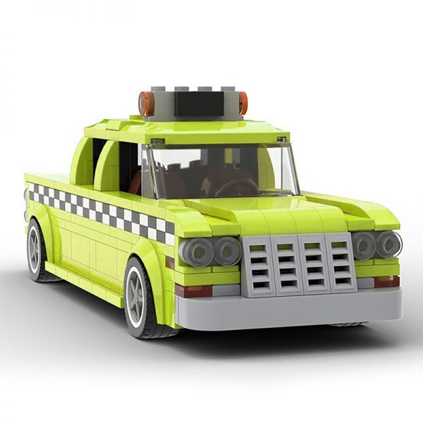 MOC 22002 Taxi Driver 1975 NYC Checker Taxi Cab Technic by mkibs MOC FACTORY 2 - MOULD KING