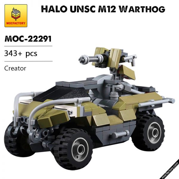 MOC 22291 HALO UNSC M12 Warthog Creator by Raziel Regulus MOC FACTORY - MOULD KING