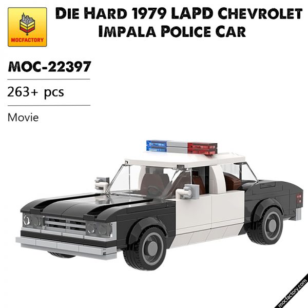 MOC 22397 Die Hard 1979 LAPD Chevrolet Impala Police Car Movie by mkibs MOC FACTORY - MOULD KING