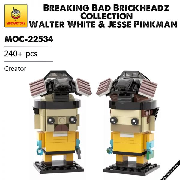 MOC 22534 Breaking Bad Brickheadz Collection Walter White Jesse Pinkman Creator by mkibs MOC FACTORY - MOULD KING