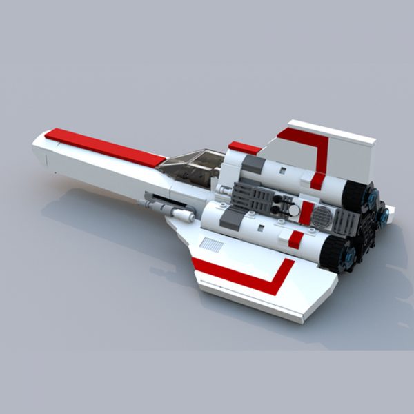 MOC 23012 Battlestar Galactica MK1 Colonial Viper White Space by apenello MOC FACTORY 2 - MOULD KING