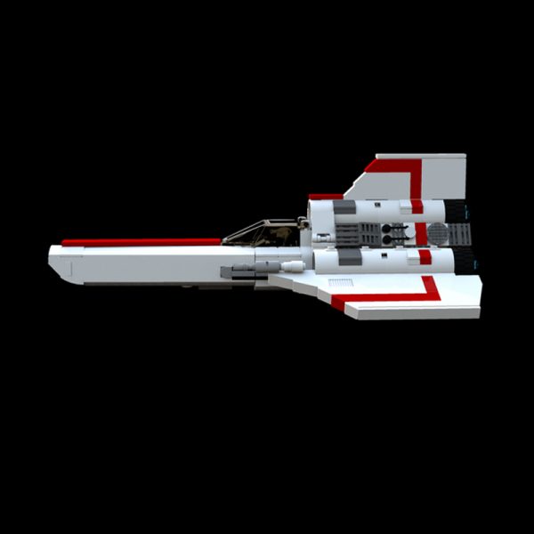 MOC 23012 Battlestar Galactica MK1 Colonial Viper White Space by apenello MOC FACTORY 3 - MOULD KING