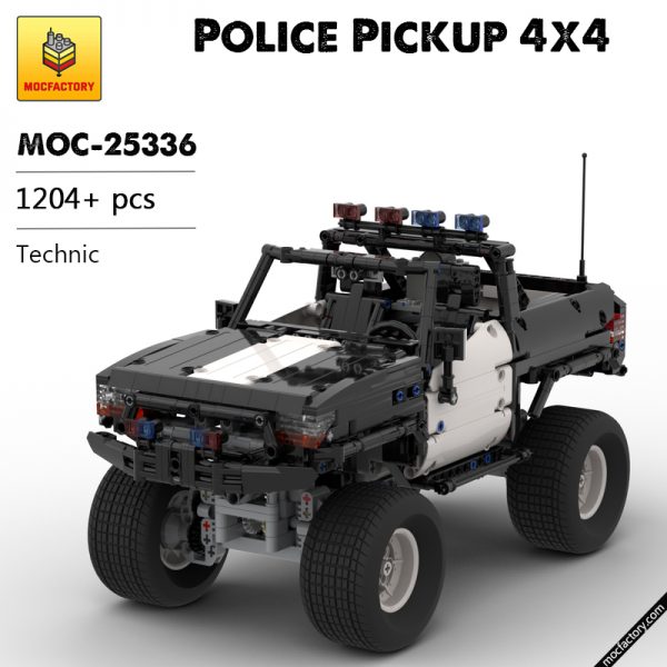 MOC 25336 Police Pickup 4x4 Technic by Steelman14a MOC FACTORY - MOULD KING