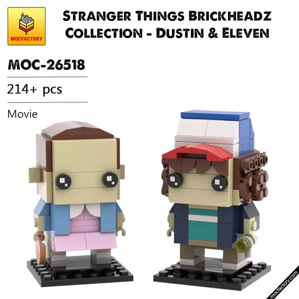 MOC 26518 Stranger Things Brickheadz Collection Dustin Eleven Movie by mkibs MOC FACTORY - MOULD KING