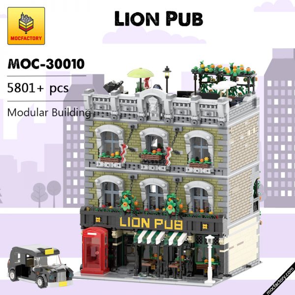 MOC 30010 Lion Pub Modular Building by simon84 MOC FACTORY - MOULD KING