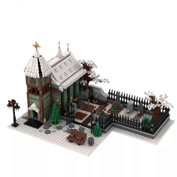 MOC 31149 Winter Village Church with Graveyard Christmas Season by Basti89 MOC FACTORY - MOULD KING