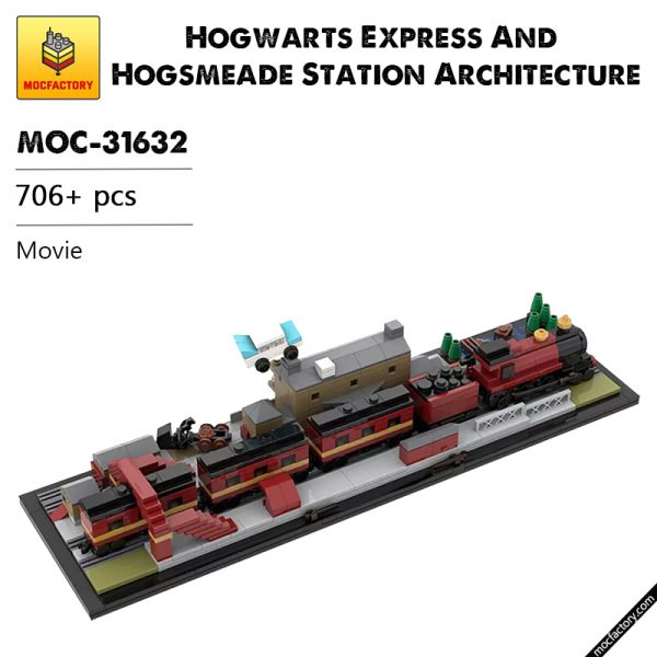 MOC 31632 Hօgwarts Express And Hogsmeade Station Architecture Harry Potter Movie by MOMAtteo79 MOC FACTORY 2 - MOULD KING