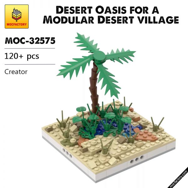 MOC 32575 Desert Oasis for a Modular Desert village Creator by gabizon MOC FACTORY - MOULD KING