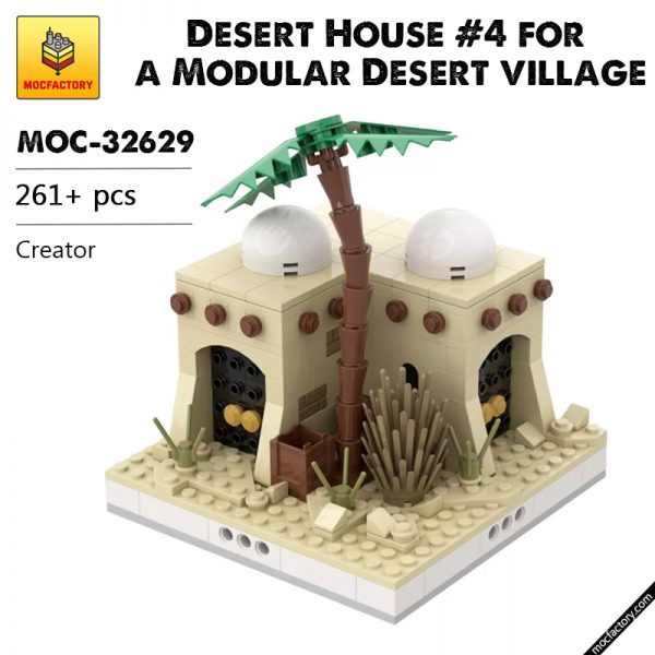 MOC 32629 Desert House 4 for a Modular Desert village Creator by gabizon MOC FACTORY - MOULD KING