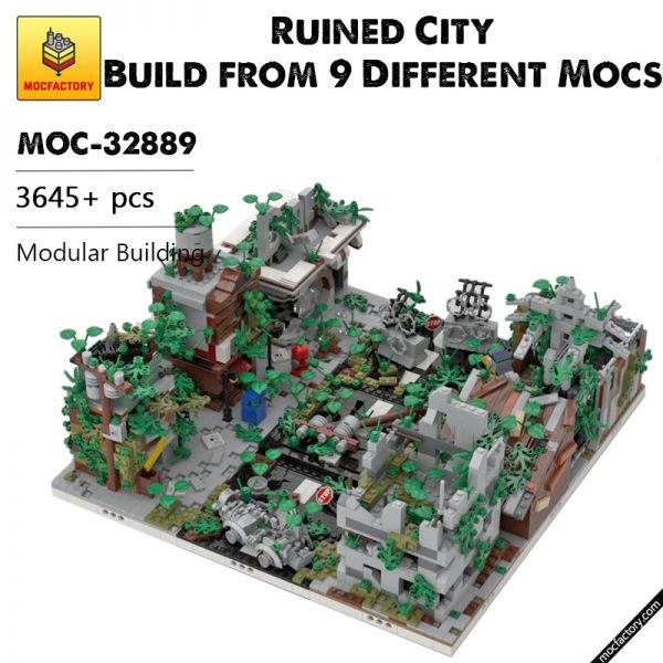 MOC 32889 Ruined City Build from 9 Different Mocs Modular Building by gabizon MOC FACTORY - MOULD KING