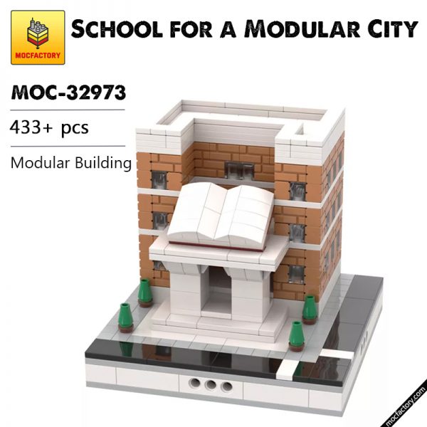 MOC 32973 School for a Modular City Modular Building by gabizon MOC FACTORY - MOULD KING