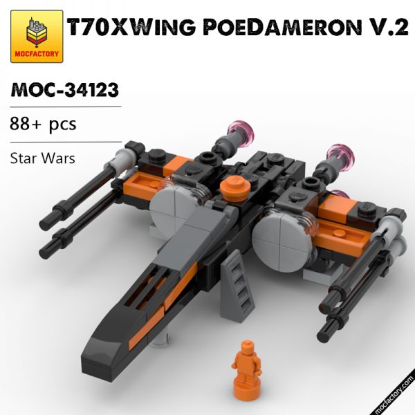 MOC 34123 T70XWing PoeDameron V.2 Star Wars by aolaughlin MOC FACTORY - MOULD KING