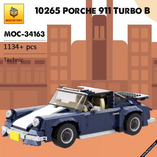 MOC 34163 10265 Porche 911 Turbo B Model Super Car by ale0794 MOC FACTORY - MOULD KING