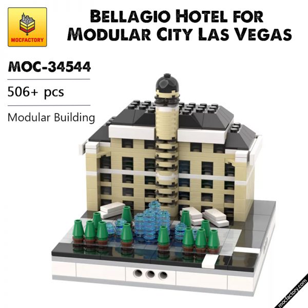 MOC 34544 Bellagio Hotel for Modular City Las Vegas Modular Building by gabizon MOC FACTORY - MOULD KING