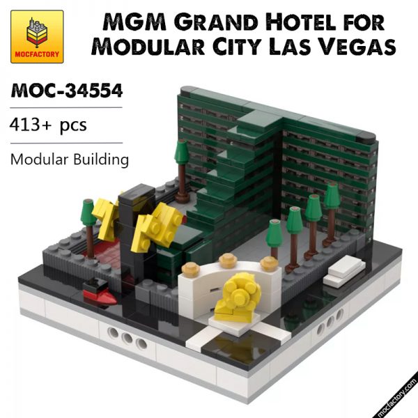 MOC 34554 MGM Grand Hotel for Modular City Las Vegas Modular Building by gabizon MOC FACTORY - MOULD KING