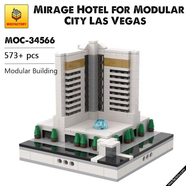 MOC 34566 Mirage Hotel for Modular City Las Vegas Modular Building by gabizon MOC FACTORY - MOULD KING