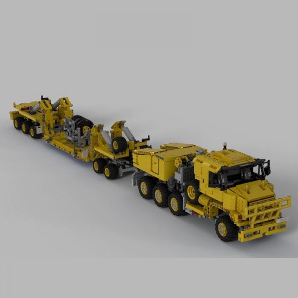 MOC 34732 Oshkosh M1070 Civil Version Tractor with Heavy Duty Trailer Technic by legolaus MOC FACTORY 4 - MOULD KING