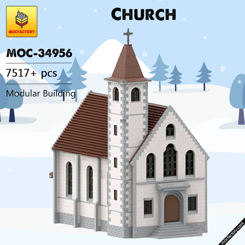 MOC-34956 Church Modular Building by jepaz MOC FACTORY