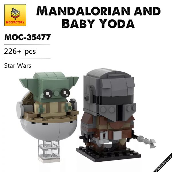 MOC 35477 Mandalorian and Baby Yoda Star Wars by custominstructions MOCFACTORY - MOULD KING