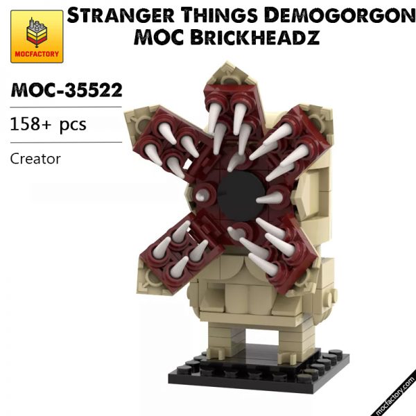 MOC 35522 Stranger Things Demogorgon MOC Brickheadz Creator by custominstructions MOC FACTORY - MOULD KING