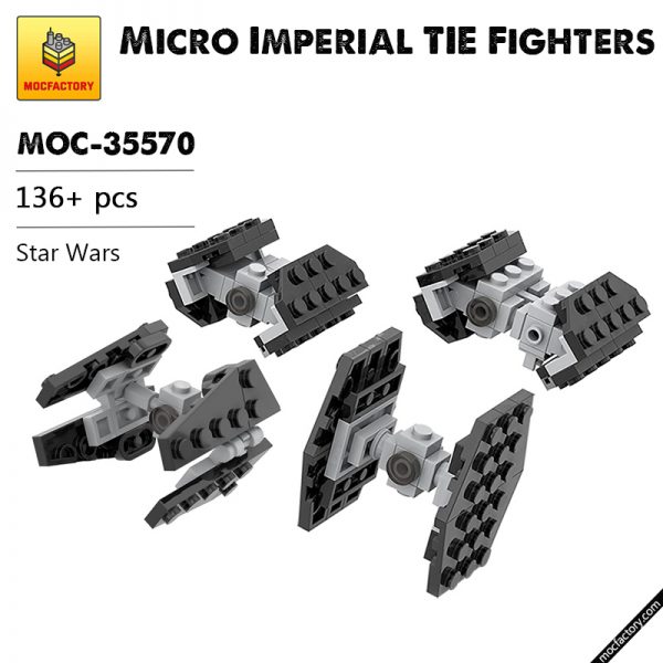 MOC 35570 Micro Imperial TIE Fighters Star Wars by ron mcphatty MOC FACTORY - MOULD KING
