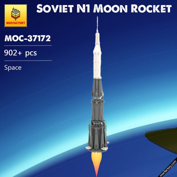 MOC 37172 Soviet N1 Moon Rocket Space by Spangle MOC FACTORY - MOULD KING