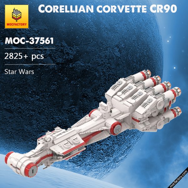 MOC 37561 Corellian corvette CR90 Star Wars by Mechael MOC FACTORY - MOULD KING