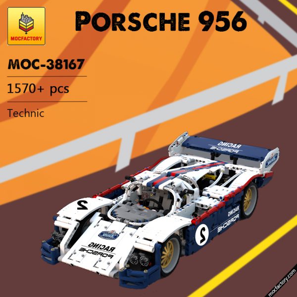 MOC 38167 Porsche 956 Super Car by Technic Man 97 MOC FACTORY - MOULD KING