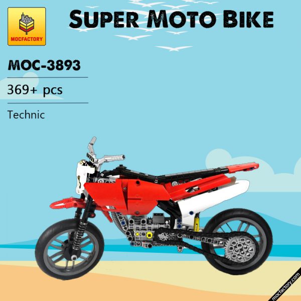 MOC 3893 Super Moto Bike Technic by DamianPLE Lego Garage MOC FACTORY - MOULD KING