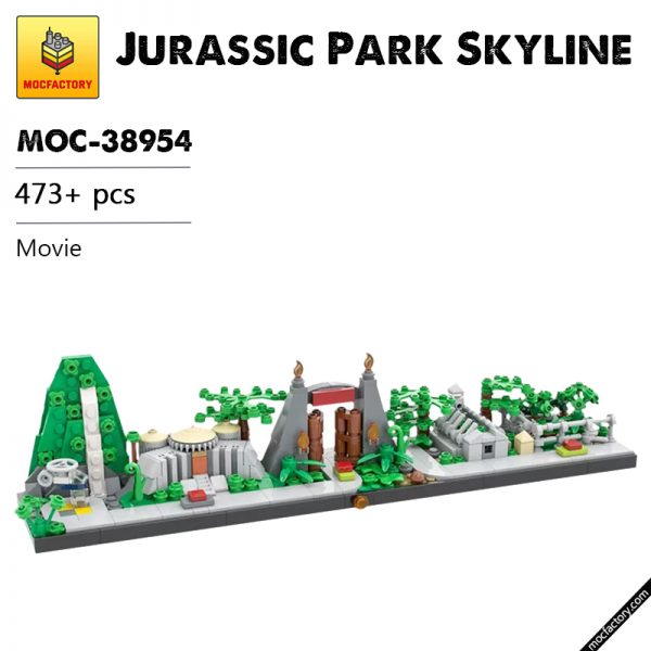 MOC 38954 Jurassic Park Skyline Movie by benbuildslego MOC FACTORY - MOULD KING