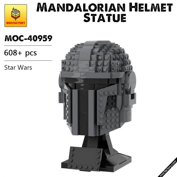 MOC 40959 Mandalorian Helmet Statue Star Wars by zonilug MOC FACTORY - MOULD KING