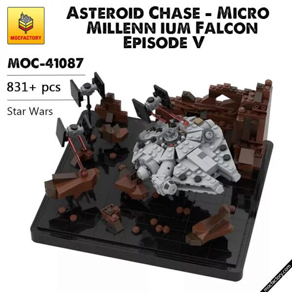 MOC 41087 Asteroid Chase Micro Millenn ium Falcon Episode V Star Wars by 6211 MOCFACTORY - MOULD KING